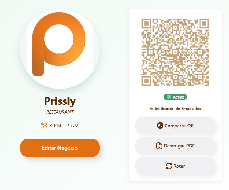 Sistema de QR para acceso de empleados